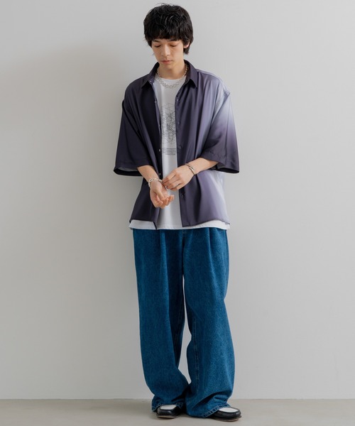 SINSS シャツ Loose fit gradation HS shirt / ルーズフィット