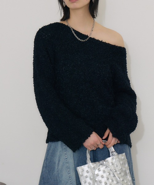 ニット セーター SUGARROSE　リボンヤーンニット レディース