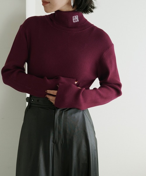 「LARUTA」 タートルネックニット FREE オフホワイト レディース_画像3