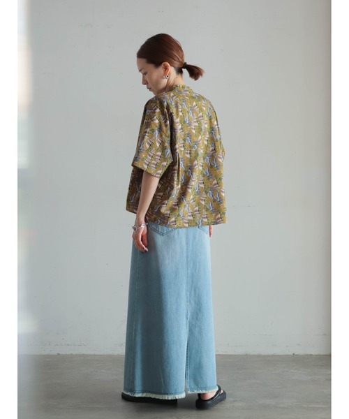 ブラウス シャツ COWプリントスリムシャツ / COW Printed Slim Shirt レディース COWプリントスリムシャツ / COW Printed Slim Shirt（COW