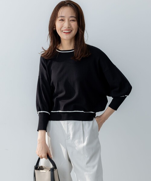 組曲（KUMIKYOKU） ニット セーター ドルマンスリーブ7分袖 ニットT