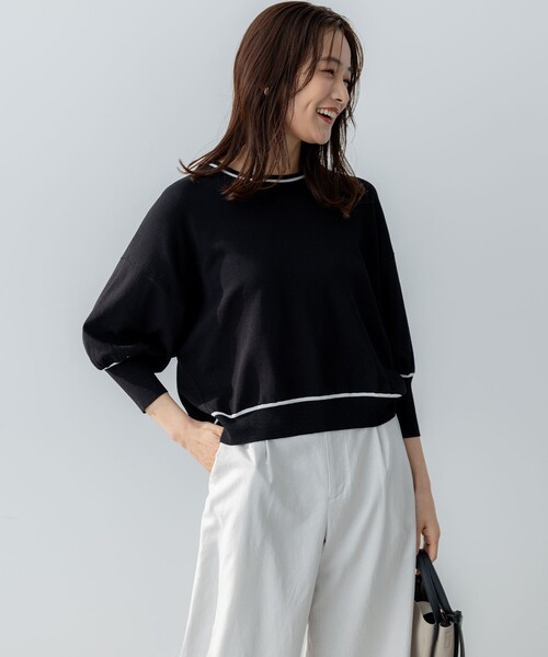 組曲（KUMIKYOKU） ニット セーター ドルマンスリーブ7分袖 ニットT