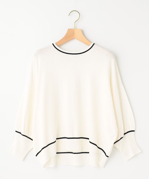 クリーニング済　ドゥロワー　ニット　七分袖 組曲（KUMIKYOKU） ニット セーター ドルマンスリーブ7分袖 ニットT