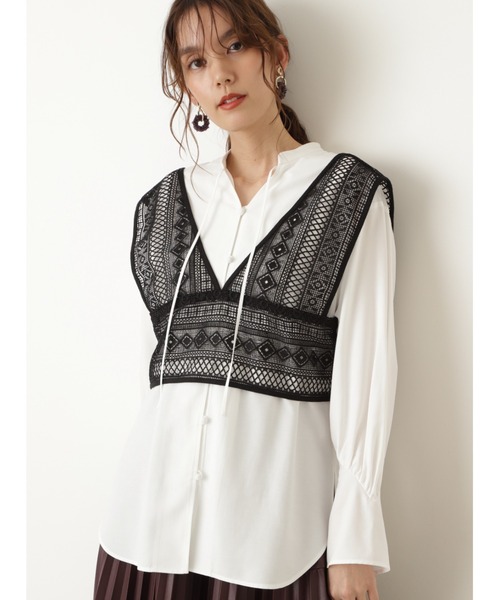 「JILL STUART」 ノースリーブブラウス MEDIUM ホワイト レディース
