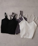 キャミソール 「ブラトップ」カップ付きダブルス...の詳細画像4