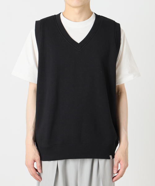 新品 21年 受注会限定 ループウィラー ベスト/ワッペン付き/L LOOPWHEELER（ループウィラー） ベスト ジレ × LOWERCASE for EDIFICE