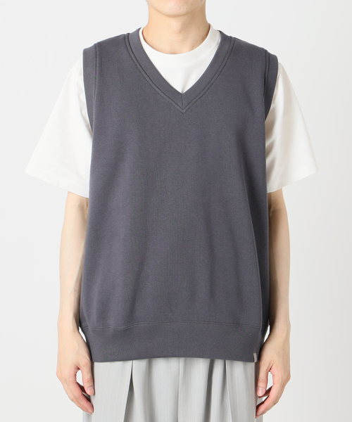 新品 21年 受注会限定 ループウィラー ベスト/ワッペン付き/L LOOPWHEELER（ループウィラー） ベスト ジレ × LOWERCASE for EDIFICE