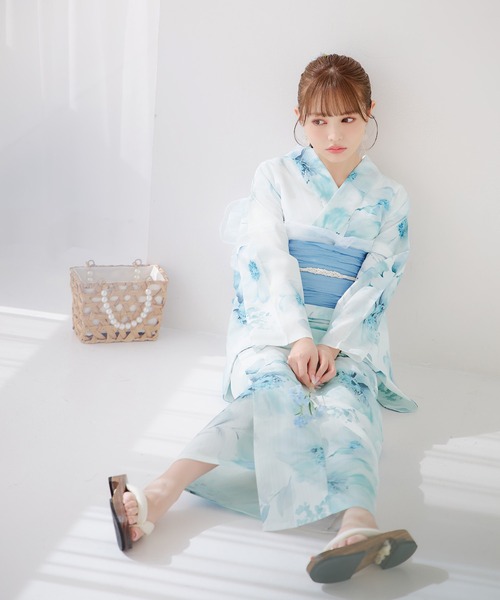 超美品 SUGER 浴衣3点セット ［即購入特典あり］ sugar nine 浴衣 浴衣3点セット（浴衣・帯・下駄） レディース