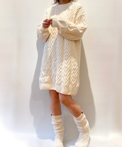 gelato pique（ジェラートピケ） ニットワンピース FREE ピンク