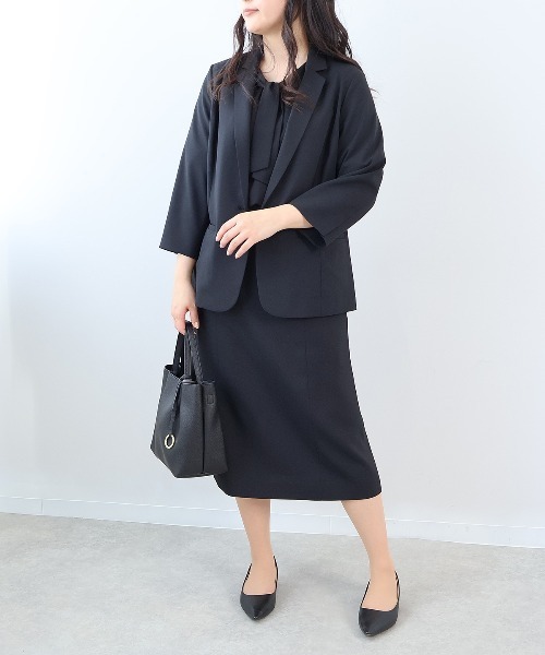 【fleur】【Ｌ〜６Ｌ】ジョーゼット ボウタイ ブラウス fleur by mint breeze ブラウス シャツ 「L〜6L 大きいサイズ
