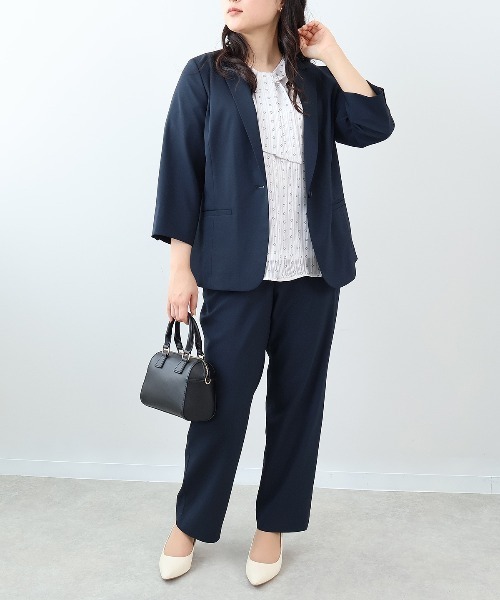 【fleur】【Ｌ〜６Ｌ】ジョーゼット ボウタイ ブラウス fleur by mint breeze ブラウス シャツ 「L〜6L 大きいサイズ