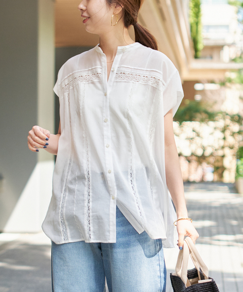 【値下げ】Spick and Span 24AW リボンブラウス 24051200222040 ホワイト サイズ：F (京都店) yori