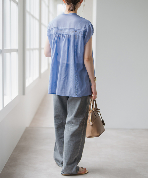 Spick＆Span ブラウス シャツ COローンフレンチレースブラウス