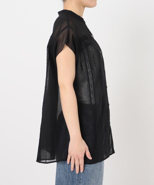 COローンフレンチレースブラウス Spick&Span ブラック 専用 Spick&Span ブラウス シャツ COローンフレンチレースブラウス