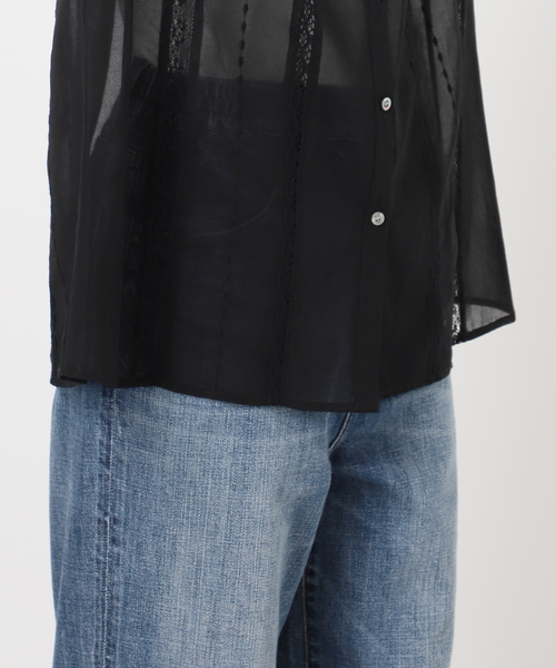 COローンフレンチレースブラウス Spick&Span ブラック 専用 Spick&Span ブラウス シャツ COローンフレンチレースブラウス