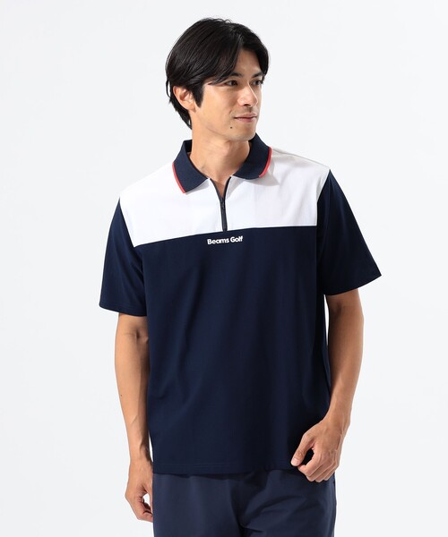 BEAMS GOLF メンズポロシャツ Lサイズ BEAMS GOLF ポロシャツ 「吸水速乾/UVカット/伸縮性」ORANGE