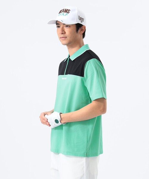 BEAMS GOLF ポロシャツ 「吸水速乾/UVカット/伸縮性」ORANGE