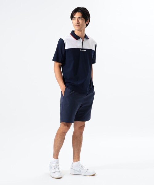 BEAMS GOLF　メンズ L　ネイビーポロシャツ BEAMS GOLF ビームスゴルフ 半袖ポロシャツ ネイビー系 L ゴルフ