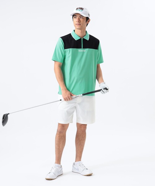 美品　BEAMS GOLF メンズ　ゴルフポロシャツ BEAMS GOLF ポロシャツ PURPLE LABEL / ジャカード スキッパー