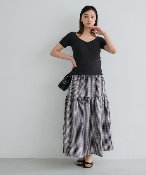 【1日限定お値下げ】 cocodeal ココディール　ギンガムチェックスカート セール☆2690円→1690円 ギンガムチェックスカート レディース