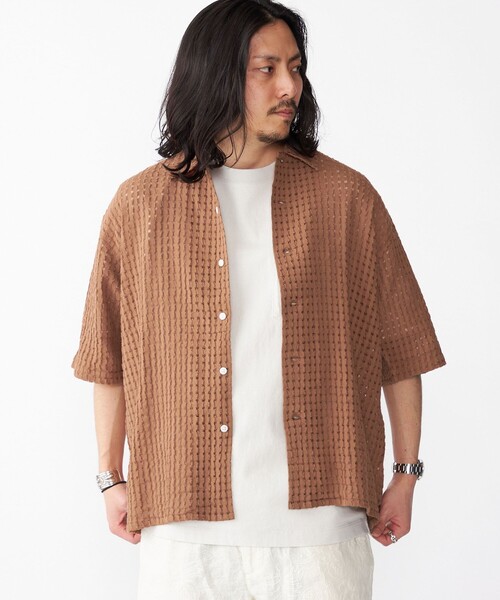 SHIPS（シップス） シャツ BENCH MARKING SHIRTS: シアー ドビー
