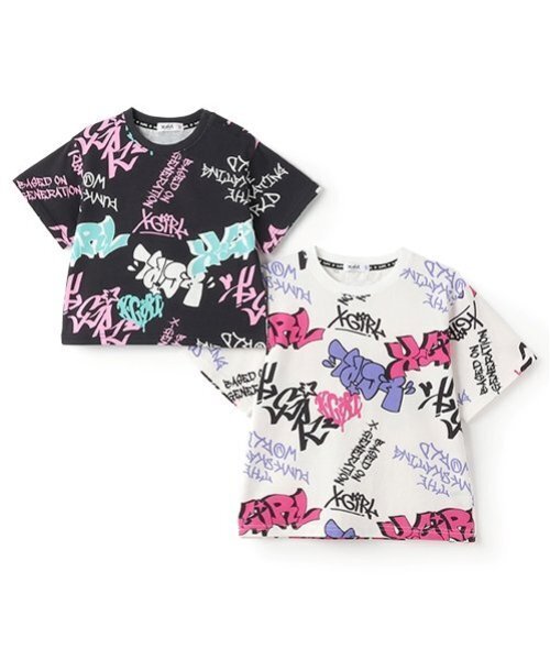 まとめ売り　女の子　130〜140cm Ｔシャツ　パンツ 重ね着風Tシャツ＆ショートパンツセット(130~160cm)(130cm