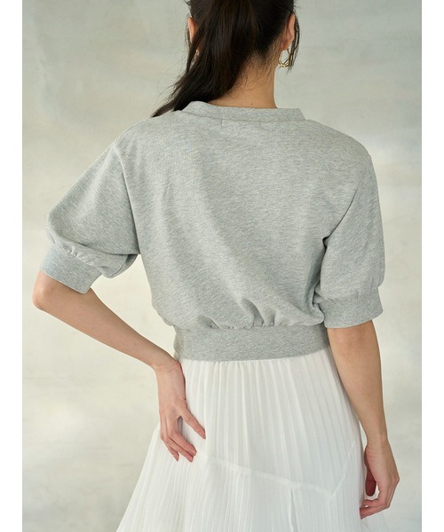 スナイデル SNIDEL Sustainableヘムリボンスウェットプルオーバー （GRY） Sustainableヘムリボンスウェットプルオーバー(Tシャツ