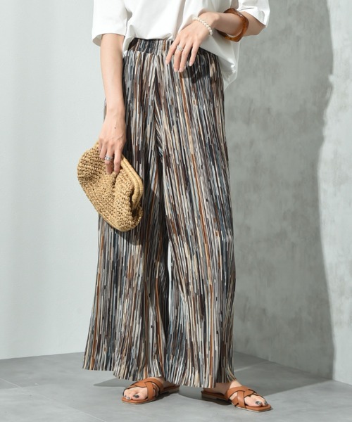 新品　プリーツプリントパンツ ☆プリーツプリーズ では✖️ PLEATS PLEASE ISSEY MIYAKE（カジュアルパンツ）のフリマ