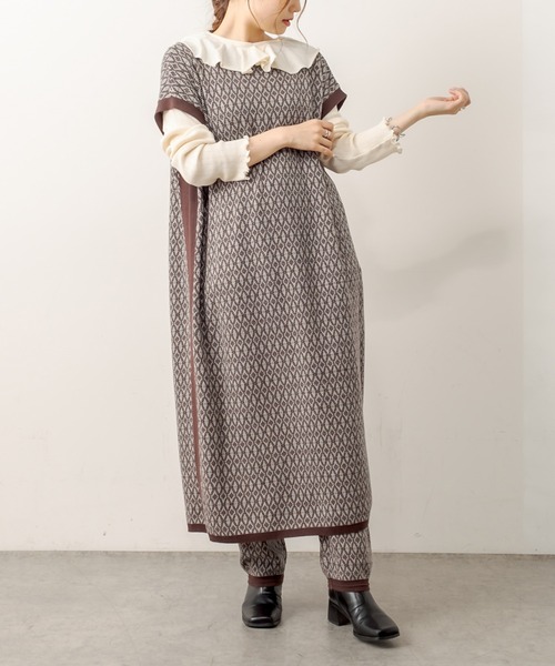 pual ce cin 「PUAL CE CIN」 ニットワンピース FREE スミクロ