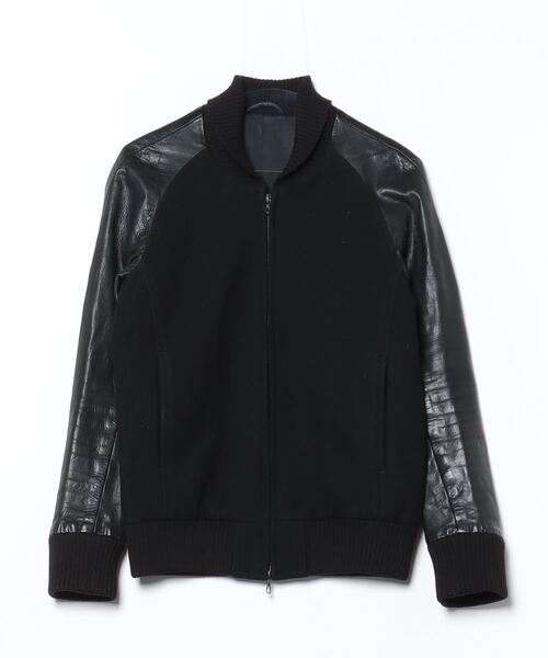 ATTACHMENT スタジャン　レザー ATTACHMENT（アタッチメント） スタジャン 2 ブラック メンズ