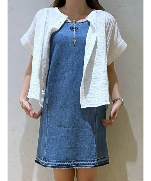 GAP ワンピース ウルトラソフトデニム GAPロゴ (キッズ) キッズ