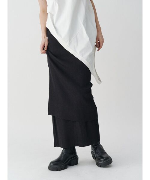 un3d メッシュレイヤードスカート36 UN3D. タンクトップ ノースリーブ MESH LAYERED N/S TOP
