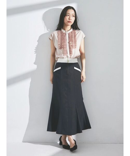 トーナル　スカート TONAL（トーナル） スカート バイカラーZIPマーメイドスカート