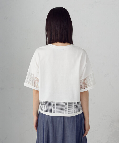 COMME CA ISM tシャツ レースコンビ Tシャツ レディース