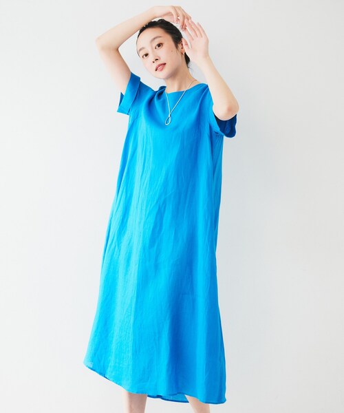 UNTITLED（アンタイトル） ワンピース 「麻100/夏ワンピ」フレアラミー