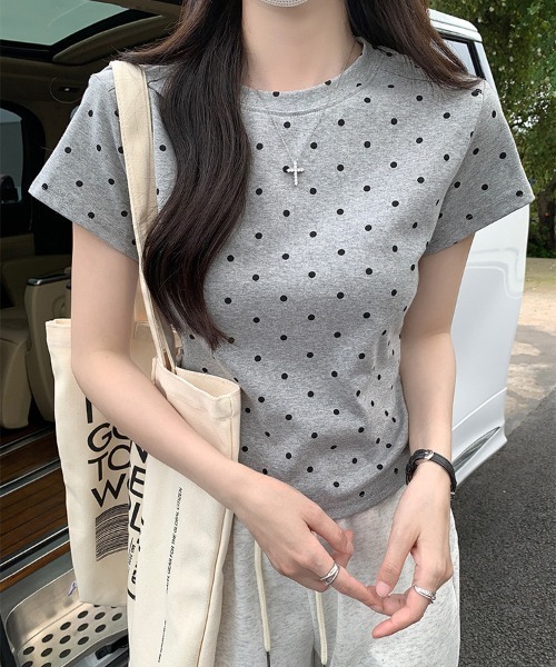 WEGO（ウィゴー） tシャツ WEGO/「水玉」ドット柄タイトクロップド