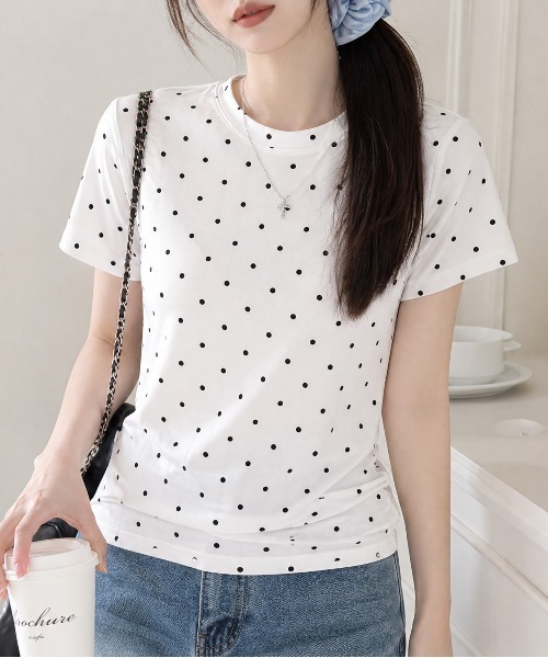 WEGO（ウィゴー） tシャツ WEGO/「水玉」ドット柄タイトクロップド