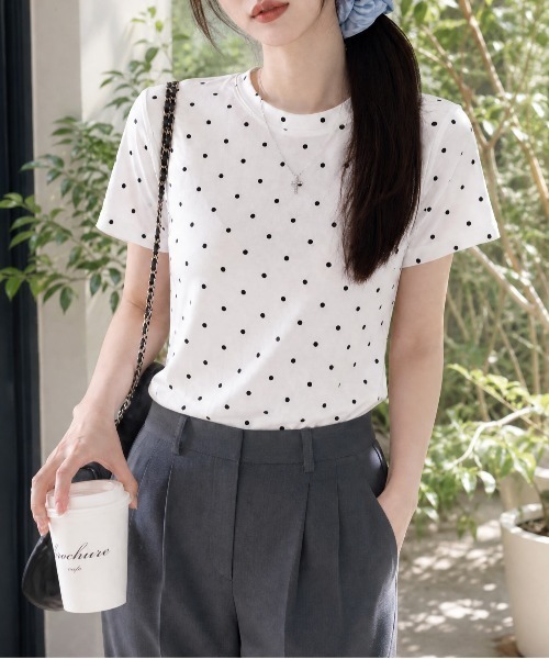 WEGO（ウィゴー） tシャツ WEGO/「水玉」ドット柄タイトクロップド