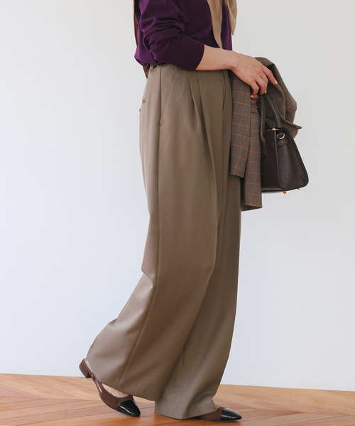 SLOBE IENA 別注 Dickisesスラックスパンツ Dickies / ディッキーズ SLOBE別注 ハイウエストスラックス