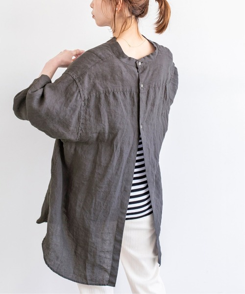 「IENA LA BOUCLE」 長袖ブラウス FREE ブラック系その他 レディース