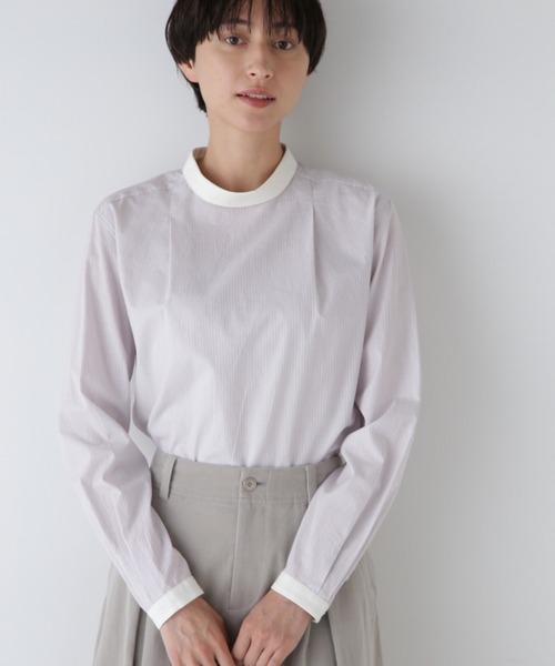「human woman」 長袖ブラウス MEDIUM レッド系その他4 レディース