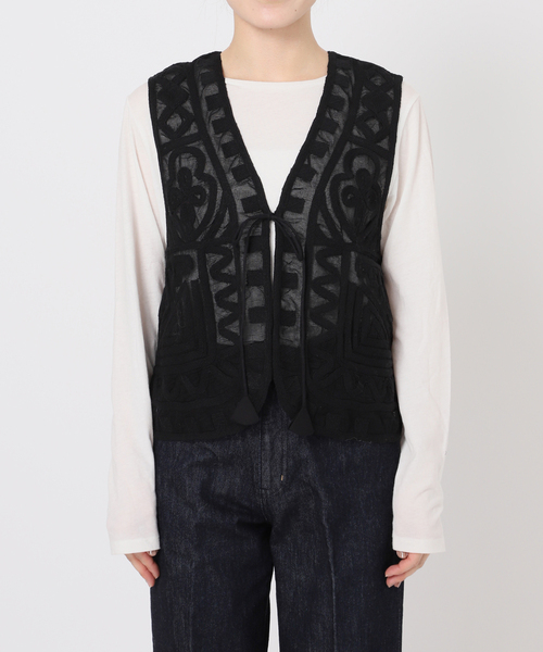 B.C.STOCKメッシュ刺繍ベスト 追加3》【WEB限定】手洗い可 / メッシュ刺繍ベスト（その他