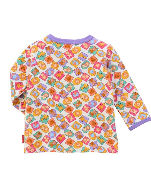 tシャツ クラシックベア総柄長袖Ｔシャツ キッズ 子供服 男の子 女の子の画像
