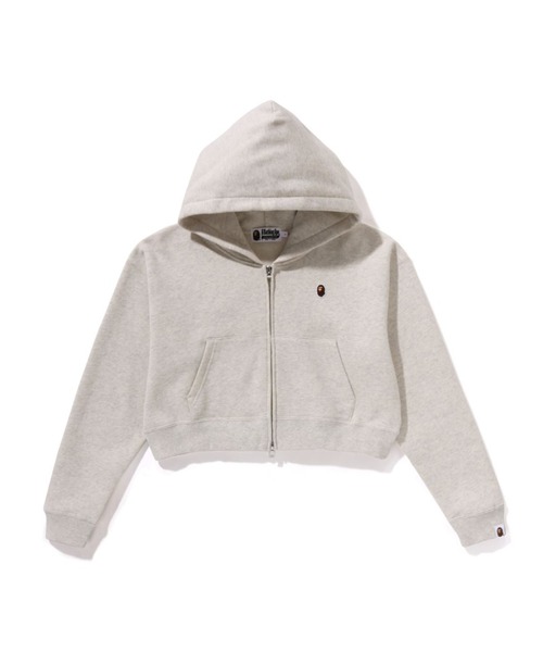 ★冬物処分特価★BAPE エイプ レディース XS パーカー グレー アベイシングエイプ（レディースパーカー）｜トップス