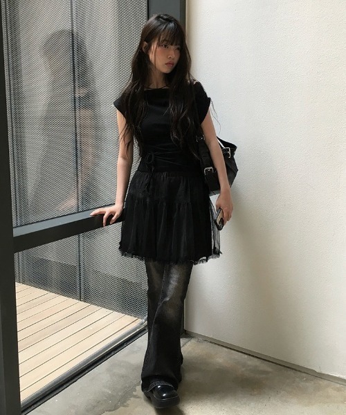 anyonemore ジーンズ デニム デニムパンツ ウォッシングハイ