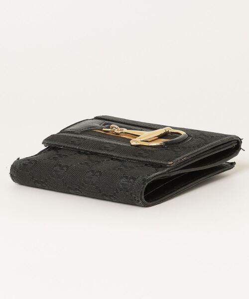 GUCCI グッチ 二つ折り財布 シェリーライン ホースシュー GGキャンバス GUCCI グッチ 二つ折り財布 シェリーライン ホースシュー GG