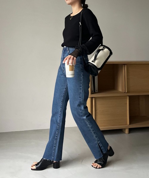 「CAPRICIEUX LE'MAGE」 デニムパンツ 36 ブラック レディース