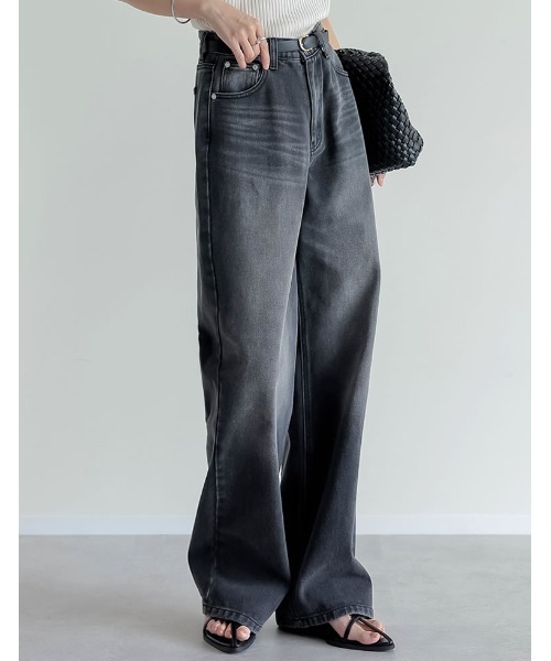[Re:EDIT] обработка Denim брюки MEDIUM голубой женский 