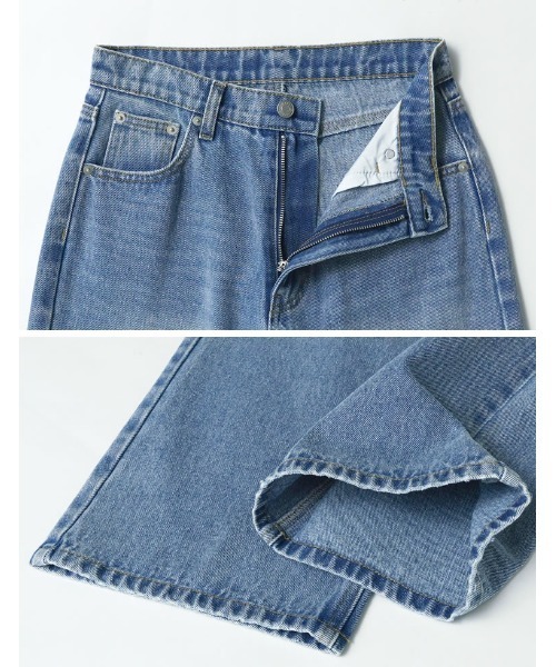 [Re:EDIT] обработка Denim брюки MEDIUM голубой женский 