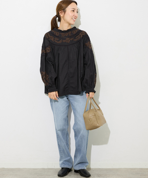 JOURNAL STANDARD relume ブラウス シャツ フラワーエンブロイ